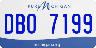 MI license plate DBO7199