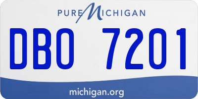 MI license plate DBO7201