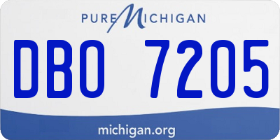 MI license plate DBO7205