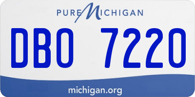 MI license plate DBO7220