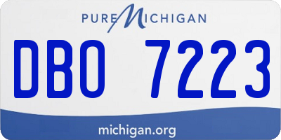 MI license plate DBO7223