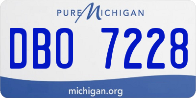MI license plate DBO7228