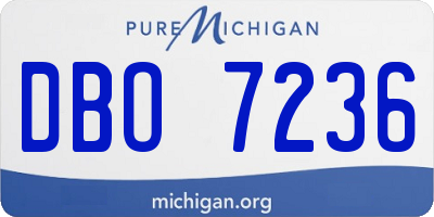 MI license plate DBO7236