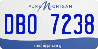 MI license plate DBO7238