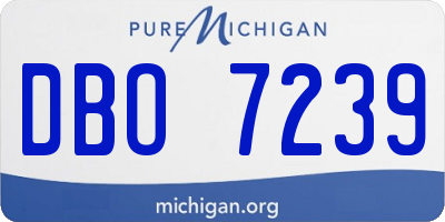 MI license plate DBO7239