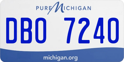 MI license plate DBO7240