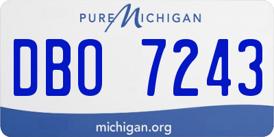 MI license plate DBO7243