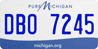 MI license plate DBO7245