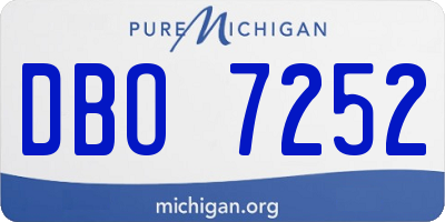 MI license plate DBO7252