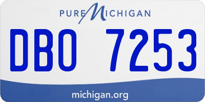 MI license plate DBO7253