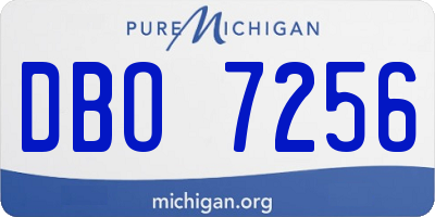 MI license plate DBO7256