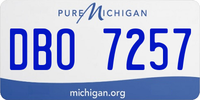 MI license plate DBO7257