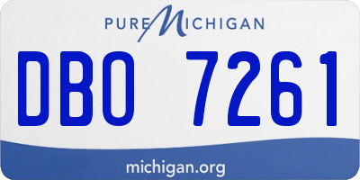 MI license plate DBO7261