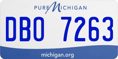 MI license plate DBO7263