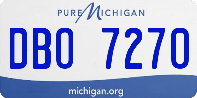 MI license plate DBO7270