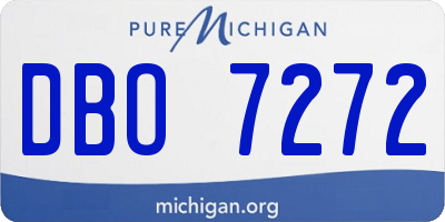 MI license plate DBO7272
