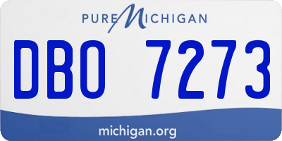 MI license plate DBO7273