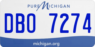 MI license plate DBO7274