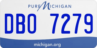 MI license plate DBO7279