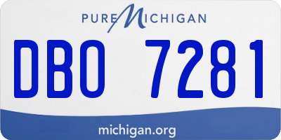 MI license plate DBO7281