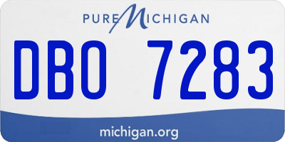 MI license plate DBO7283