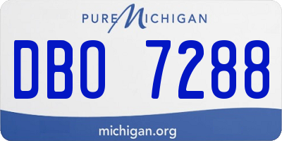 MI license plate DBO7288