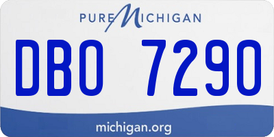 MI license plate DBO7290
