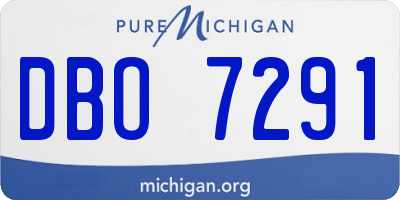 MI license plate DBO7291