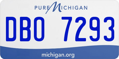 MI license plate DBO7293