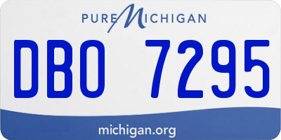 MI license plate DBO7295