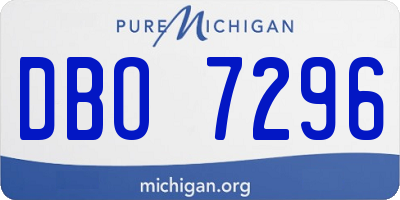 MI license plate DBO7296