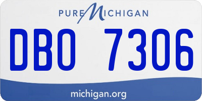 MI license plate DBO7306