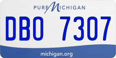 MI license plate DBO7307