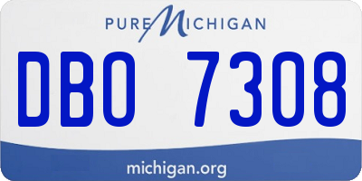 MI license plate DBO7308