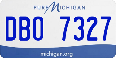 MI license plate DBO7327