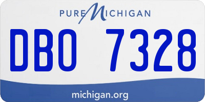 MI license plate DBO7328