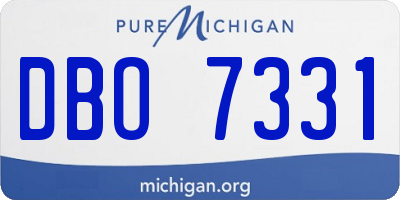 MI license plate DBO7331