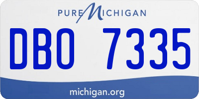 MI license plate DBO7335