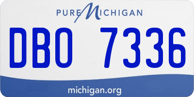 MI license plate DBO7336