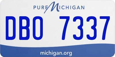 MI license plate DBO7337