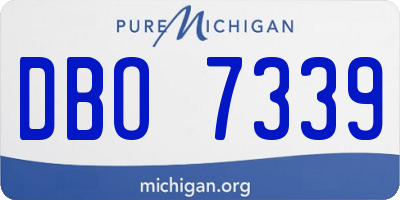 MI license plate DBO7339