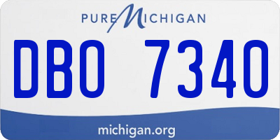 MI license plate DBO7340