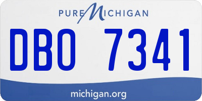MI license plate DBO7341