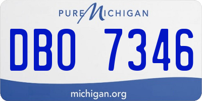 MI license plate DBO7346