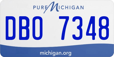 MI license plate DBO7348