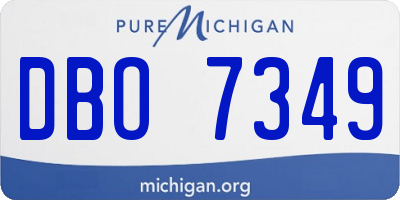 MI license plate DBO7349