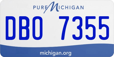 MI license plate DBO7355