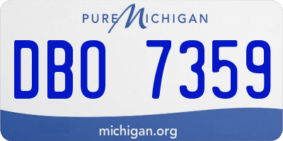 MI license plate DBO7359