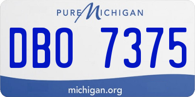 MI license plate DBO7375