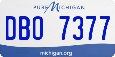 MI license plate DBO7377